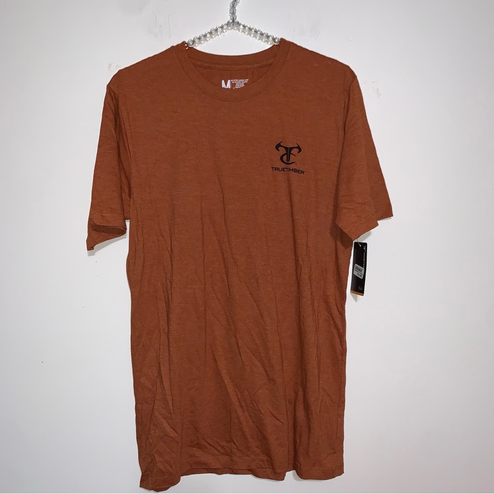 TrueTimber Fishing graphic t-shirt featuring a large bass graphic on the back.